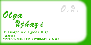 olga ujhazi business card