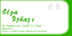 olga ujhazi business card